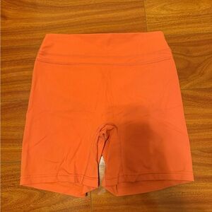 TomTiger Women’s High-Waist Orange Yoga Shorts
